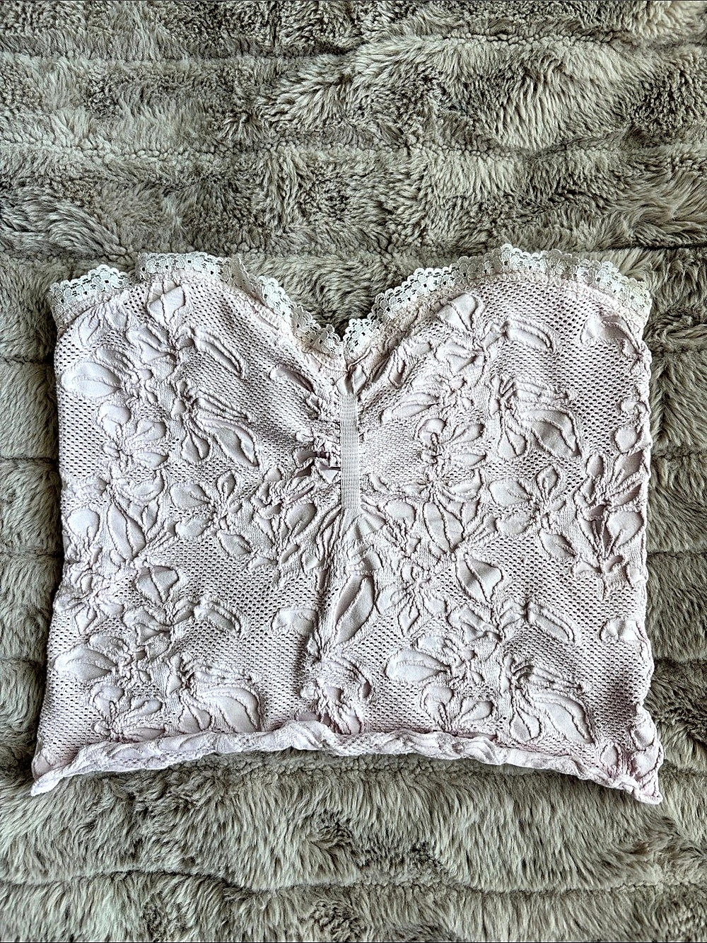 Full Tilt Tilly’s Pink Lace Detailed Tube Top